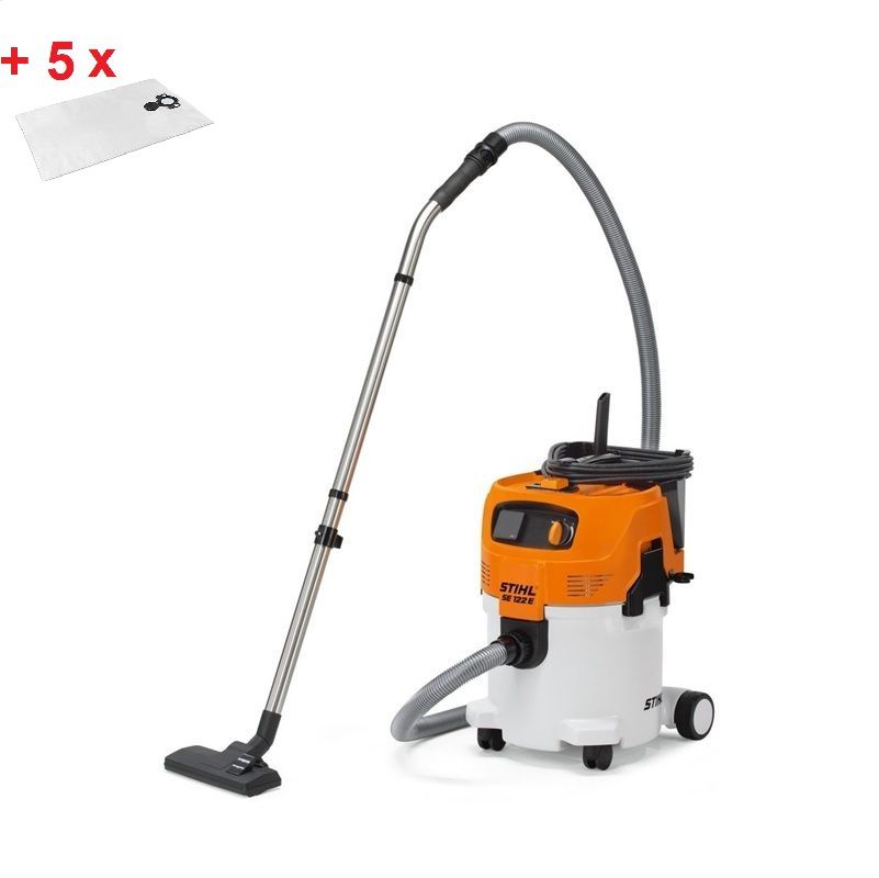 Прахосмукачка за мокро и сухо почистване STIHL SE 122  E, 1500 W, 30 л, 12.3 кг + Филт. торба 5 бр.